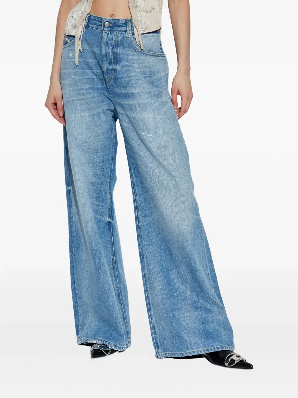 ean en Denim Confortable Ample pour Femme à Taille Haute, Coupe Droite Respirante, Style Décontracté Printemps/Hiver, Pantalon Large
